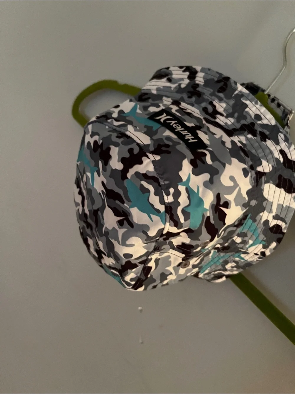 Hurley Kids' White, Gray & Teal Camo Bucket Hat